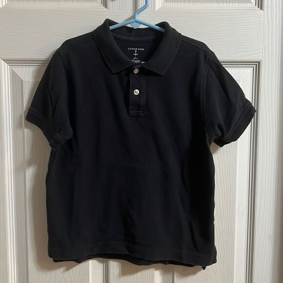 Lands End navy blue boys size 6x-7 polo. - Picture 1 of 3